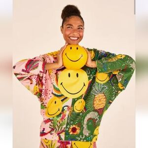 Farm Rio x Smiley Mixed Print Sweatshirt Sz L